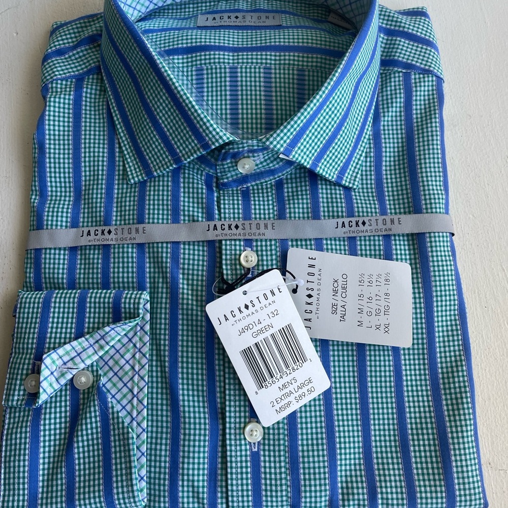 Jack Stone Thomas Dean button shirt. Size 2Extra Large. NWT